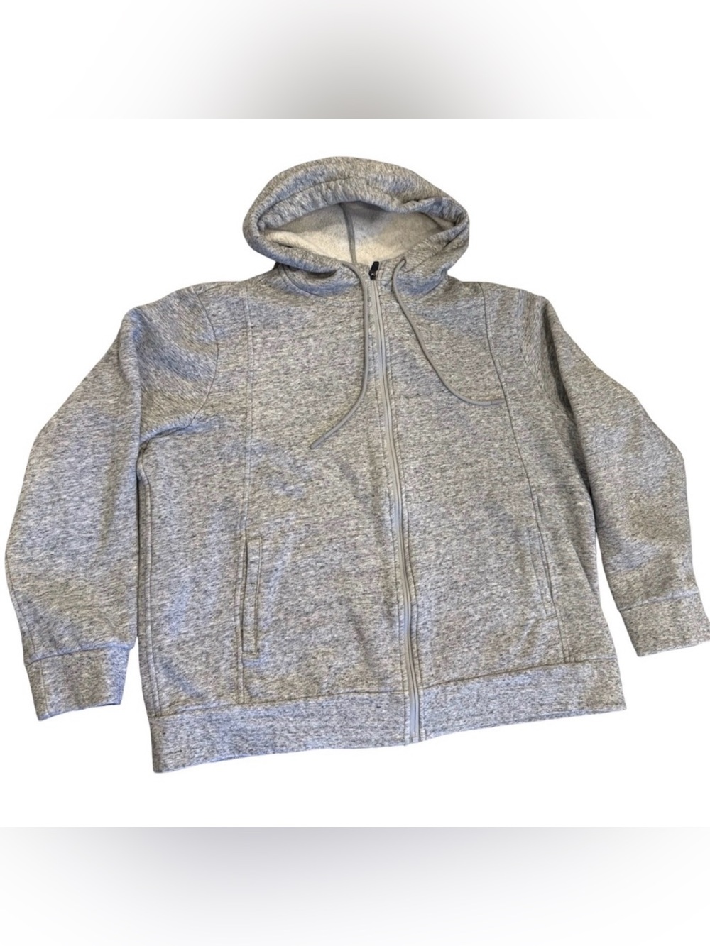 FIGS Full Zip Hoodie Jacket Heather Gray XL Fleece Lined Medical Athleisure